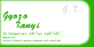 gyozo kanyi business card